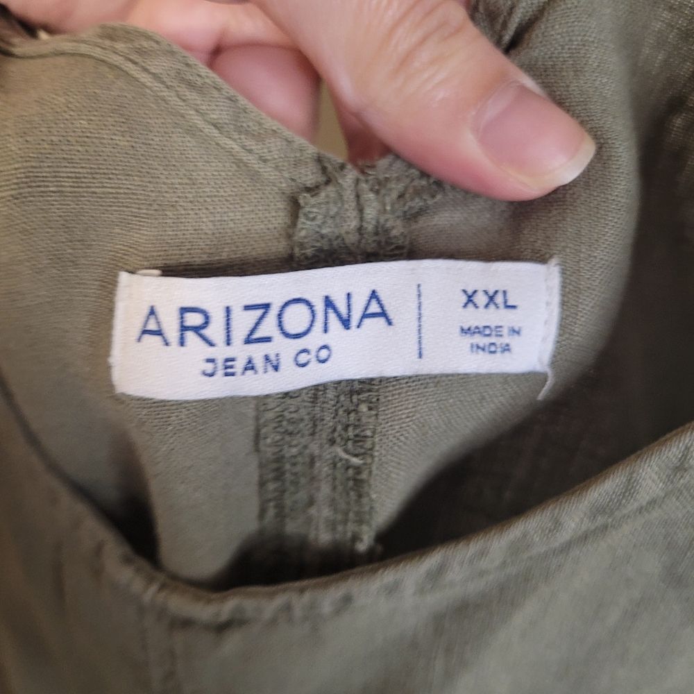 Arizona Jean Company Sage Green Women's Jumpsuit With Pockets Size XXL - Picture 10 of 10